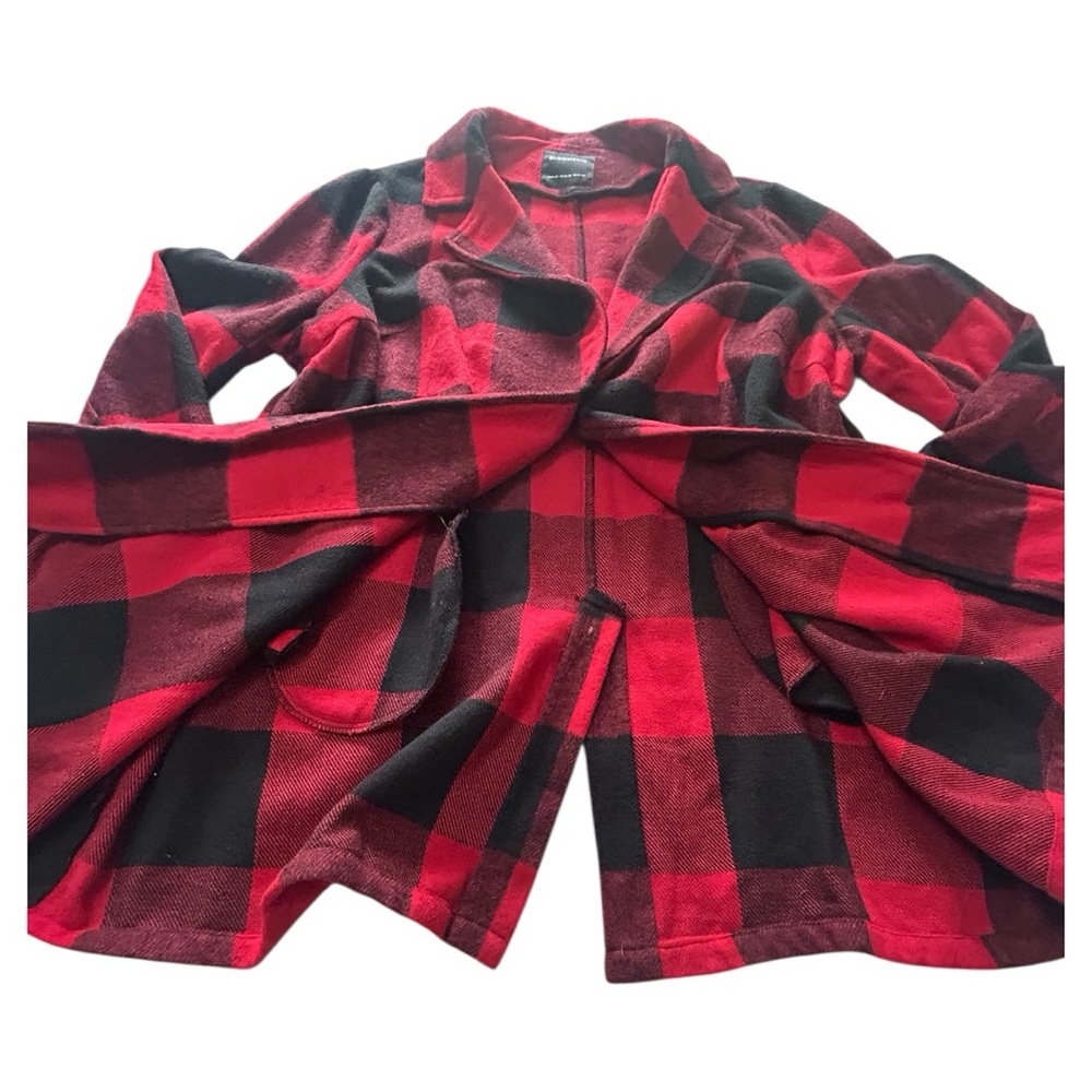 Bloomchic Plaid Print Button Down Pocket Tunic Co… - image 3